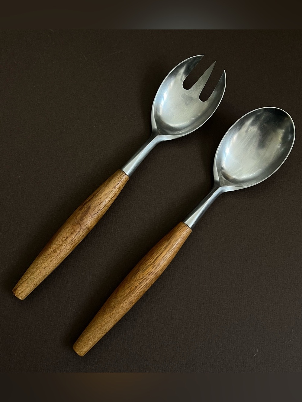 Vintage Dansk Fjord Wood-Handle Serving Set